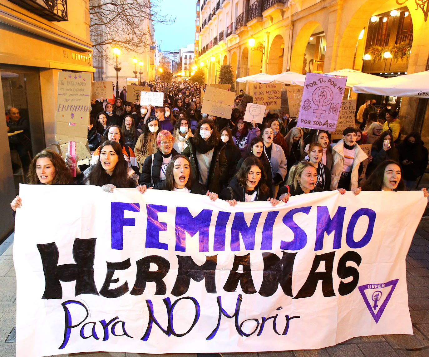 Fotos: La marea morada recorre las calles de Logroño en un esperado 8M