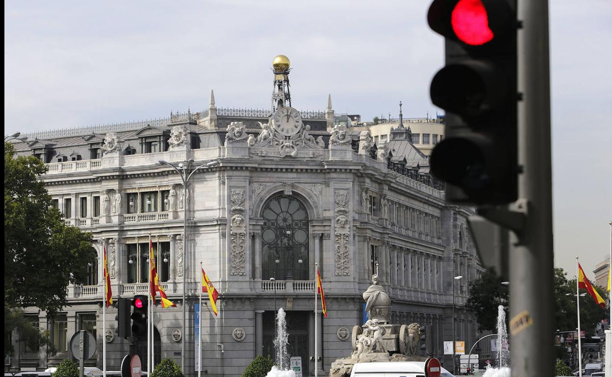 Fachada del Banco de España en Madrid.