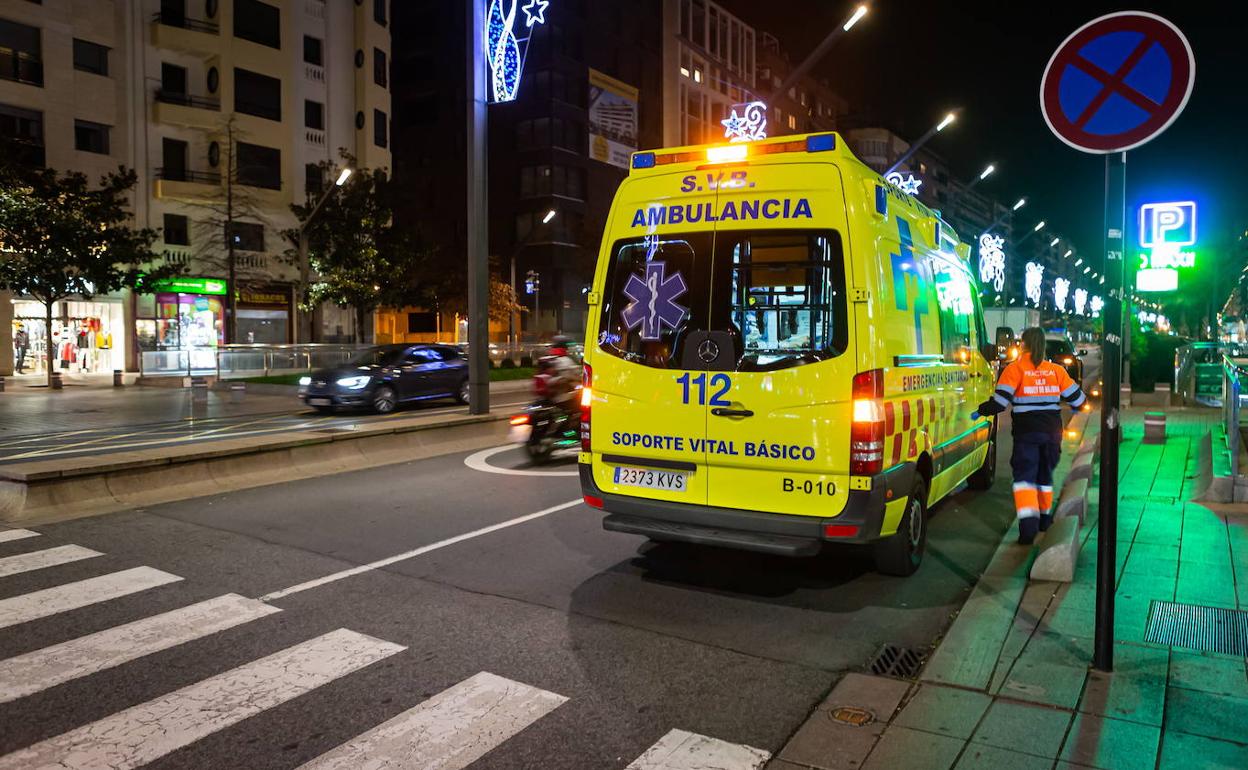 Herido un motorista tras la colisión de dos vehículos en la LR-250, en Villamediana