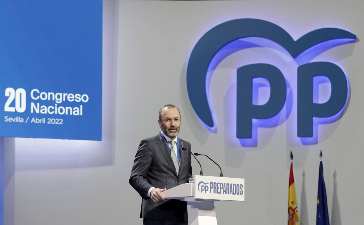 Manfred Weber, en el congreso del PP, en Sevilla.