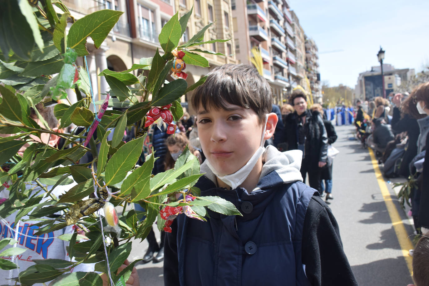 Fotos: Los niños protagonizan la procesión de la Borriquilla de Logroño