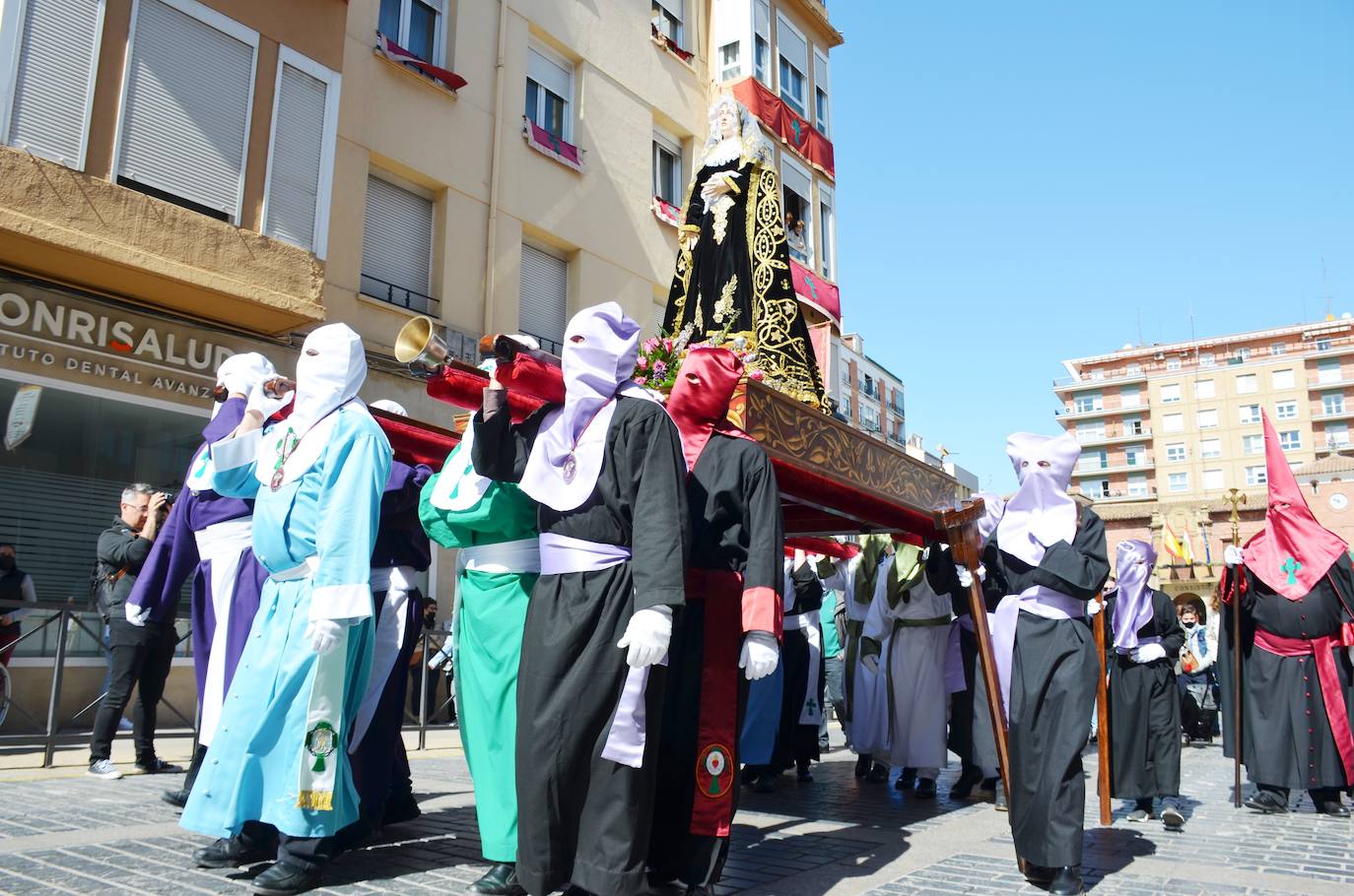 Esta procesión está dedicada a las mujeres maltratadas. 