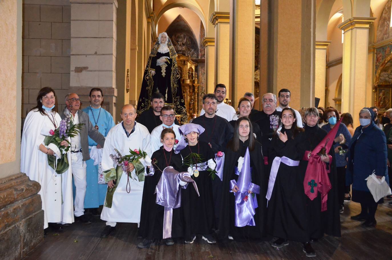 Esta procesión está dedicada a las mujeres maltratadas. 