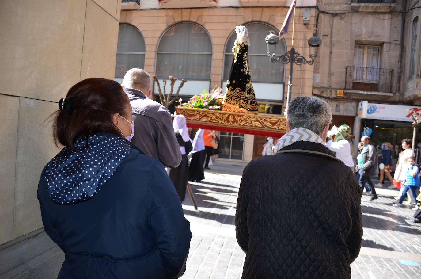 Esta procesión está dedicada a las mujeres maltratadas. 