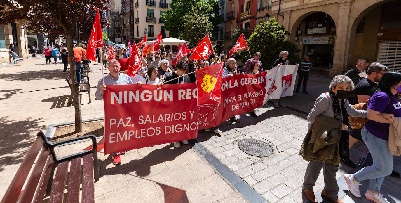 Fotos: Manifestación principal del Primero de Mayo en La Rioja