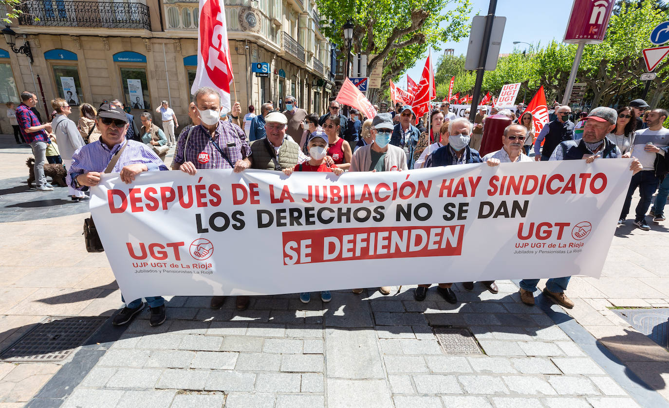 Fotos: Manifestación principal del Primero de Mayo en La Rioja