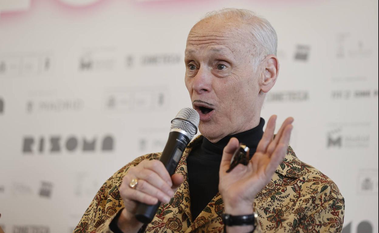 John Waters, ayer, durante la rueda de prensa del festival Rizoma.