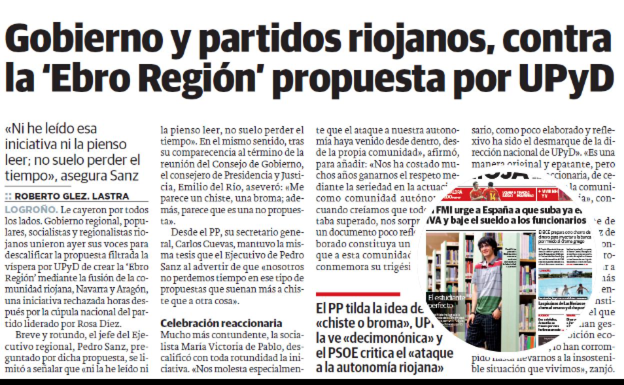 La ocurrencia de la 'Ebro Región'