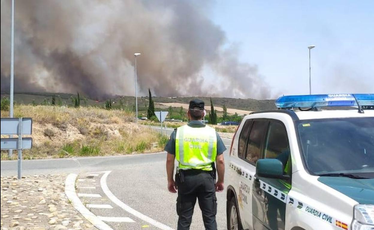 El fuego llegó a Sendaviva. 