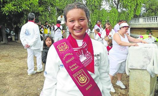 Irene Riaño, en la Batalla del Vino infantil.