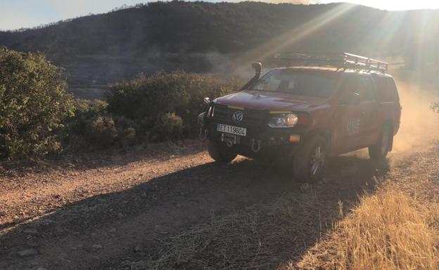 La UME, llegado a la zona del fuego