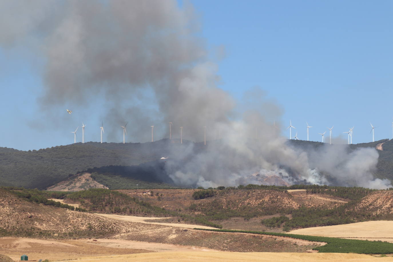 Fotos: Incendio en el monte Yerga en Alfaro y Grávalos