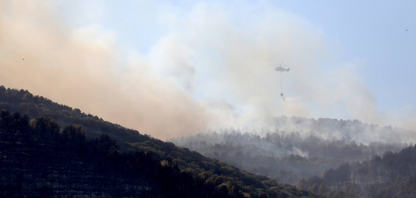 Fotos: Incendio en Yerga: las imágenes del fuego que quema el monte riojano
