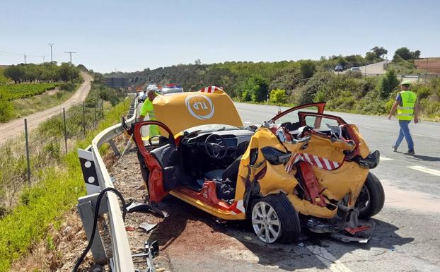 Estado en el que ha quedado el vehículo en el que viajaba el conductor fallecido. 