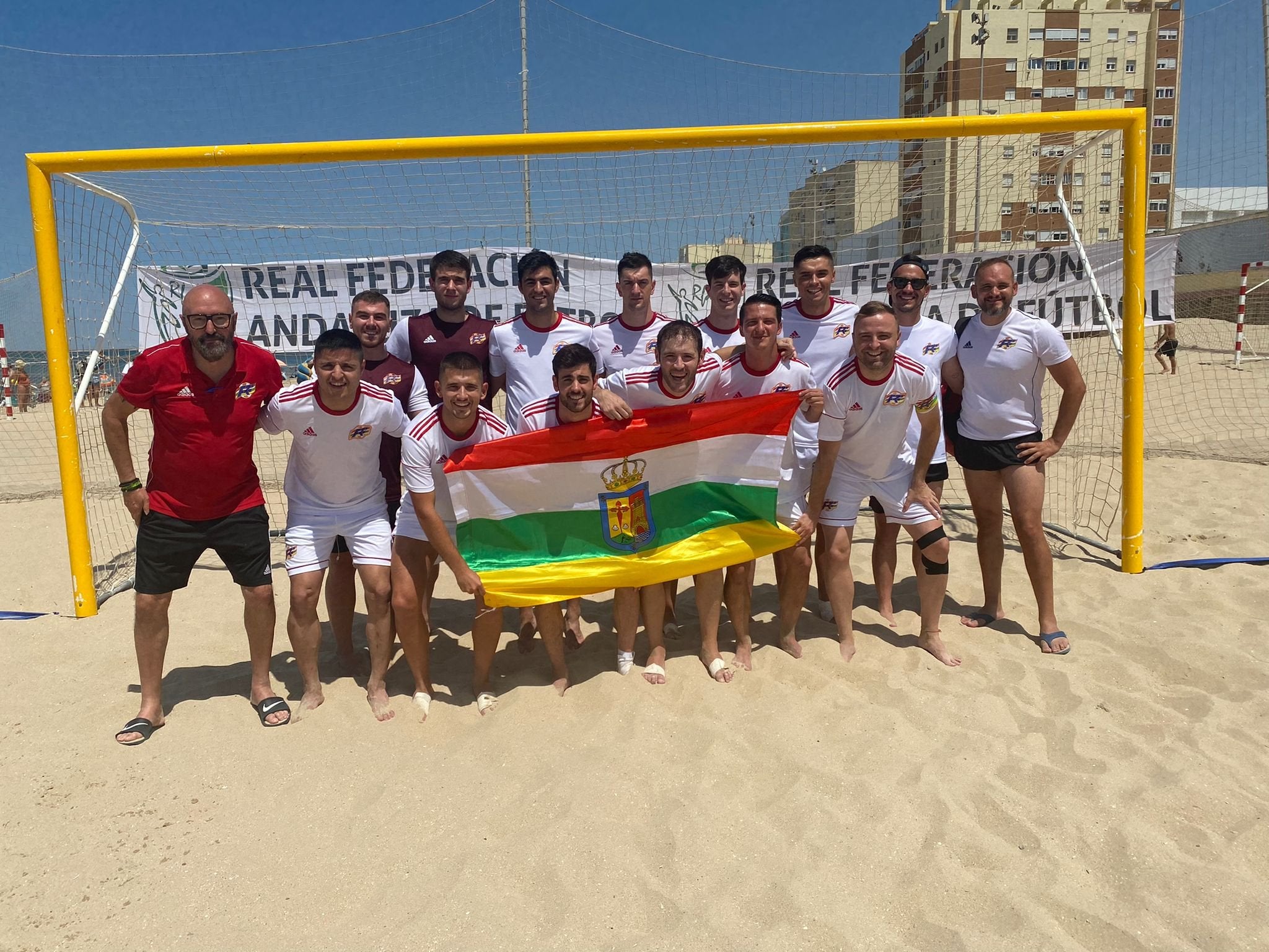 La selección riojana, este sábado en Cádiz. 