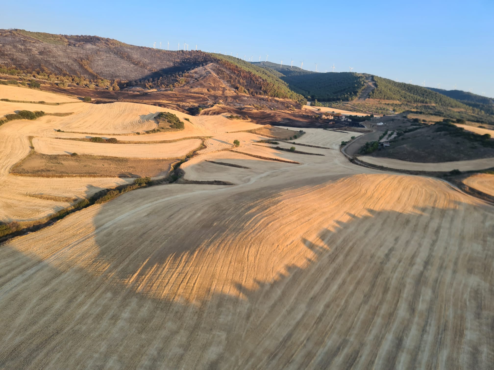 Fotos: Así se ven desde el aire las 104 hectáreas quemadas en Yerga