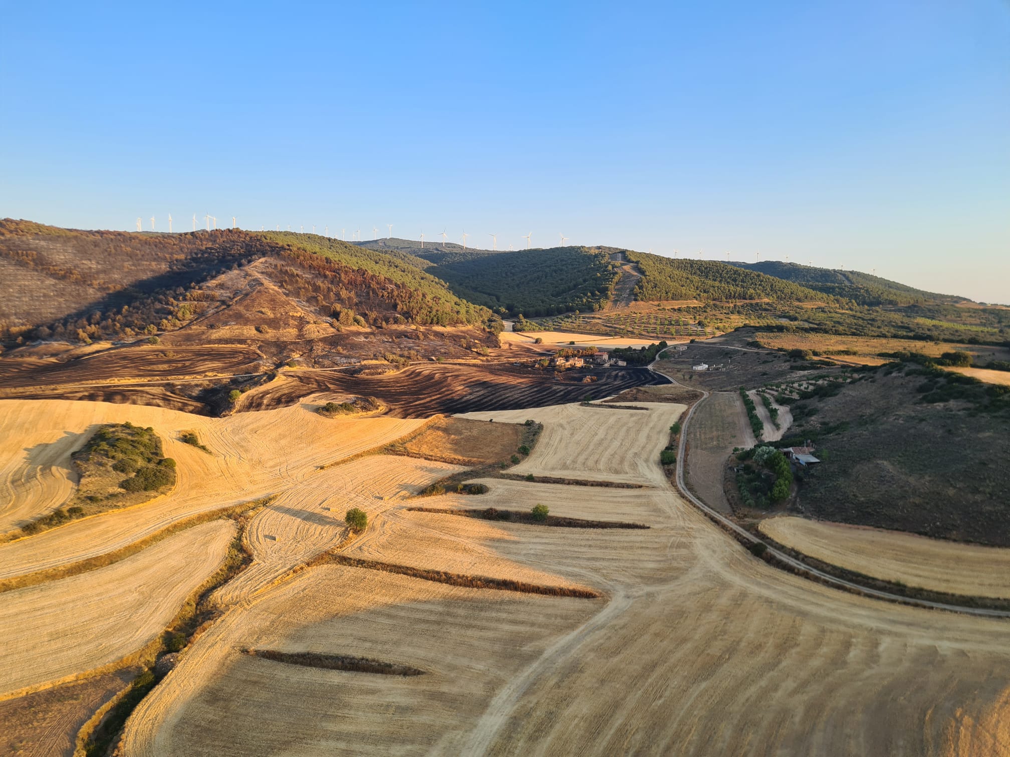 Fotos: Así se ven desde el aire las 104 hectáreas quemadas en Yerga