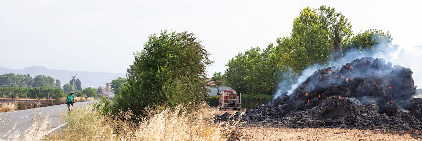 Fincas quemadas en Torrecilla sobre Alesanco.