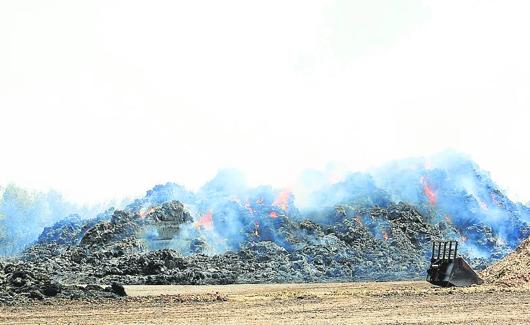 Incendio del pasado martes en Torrecilla sobre Alesanco. 