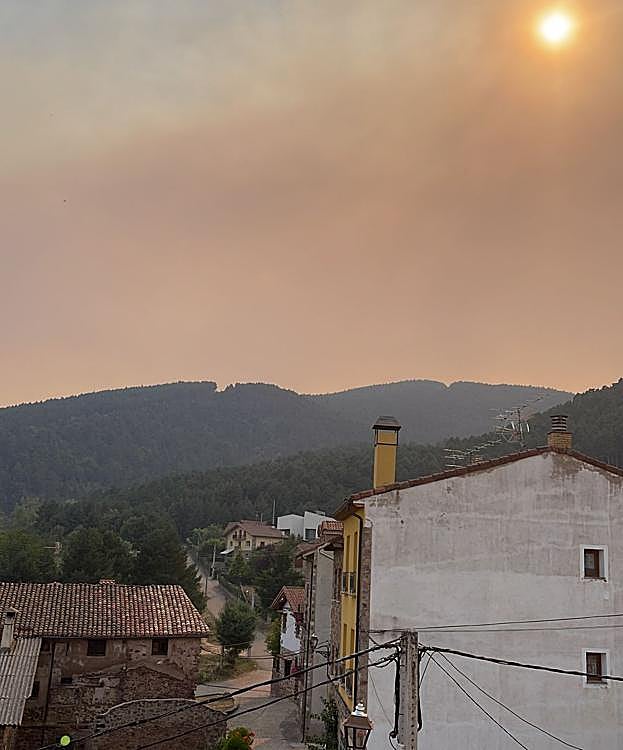 Así se ven los efectos del incendiod e Burgos en El Rasillo. 