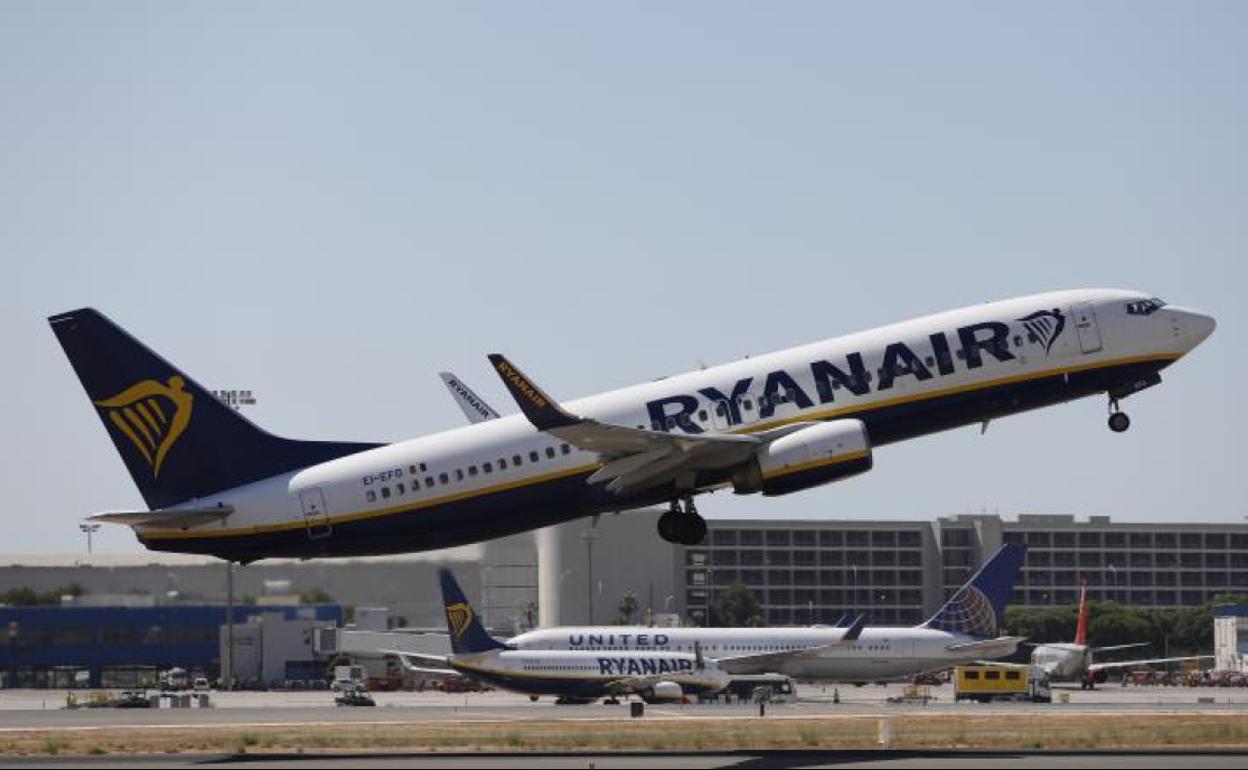 Un avión de Ryanair. 