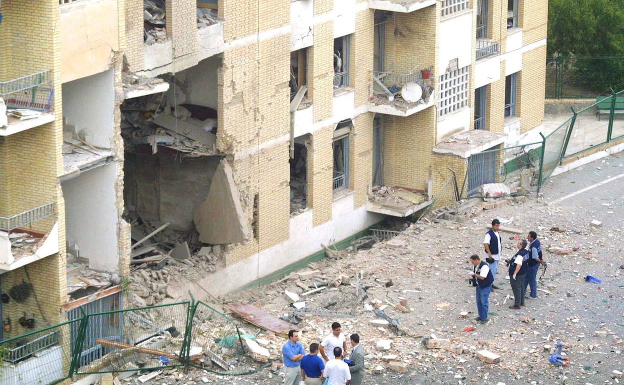 Estado en el que quedó la casa cuartel de Santa Pola. 