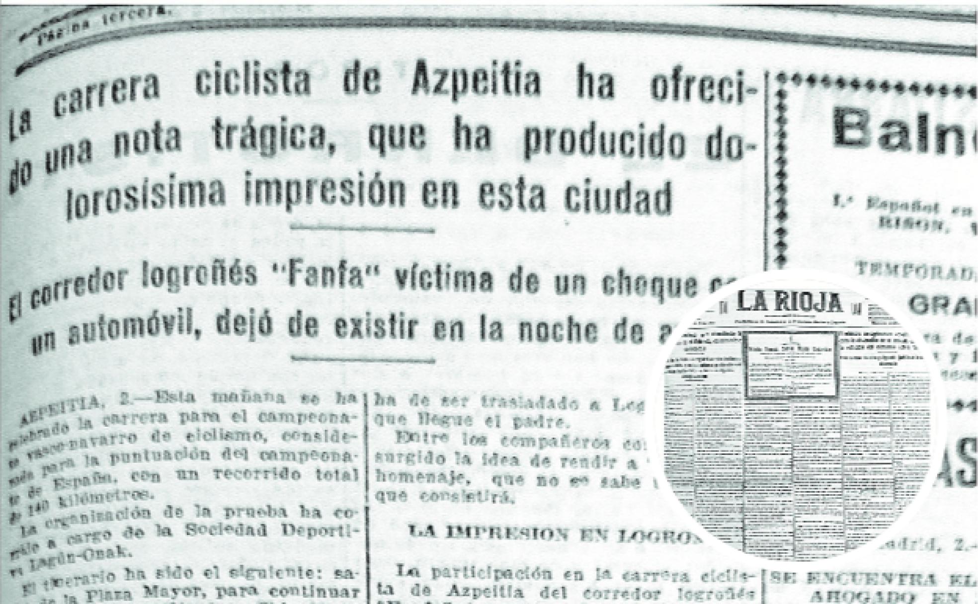 'Fanfa', muerte de un ciclista