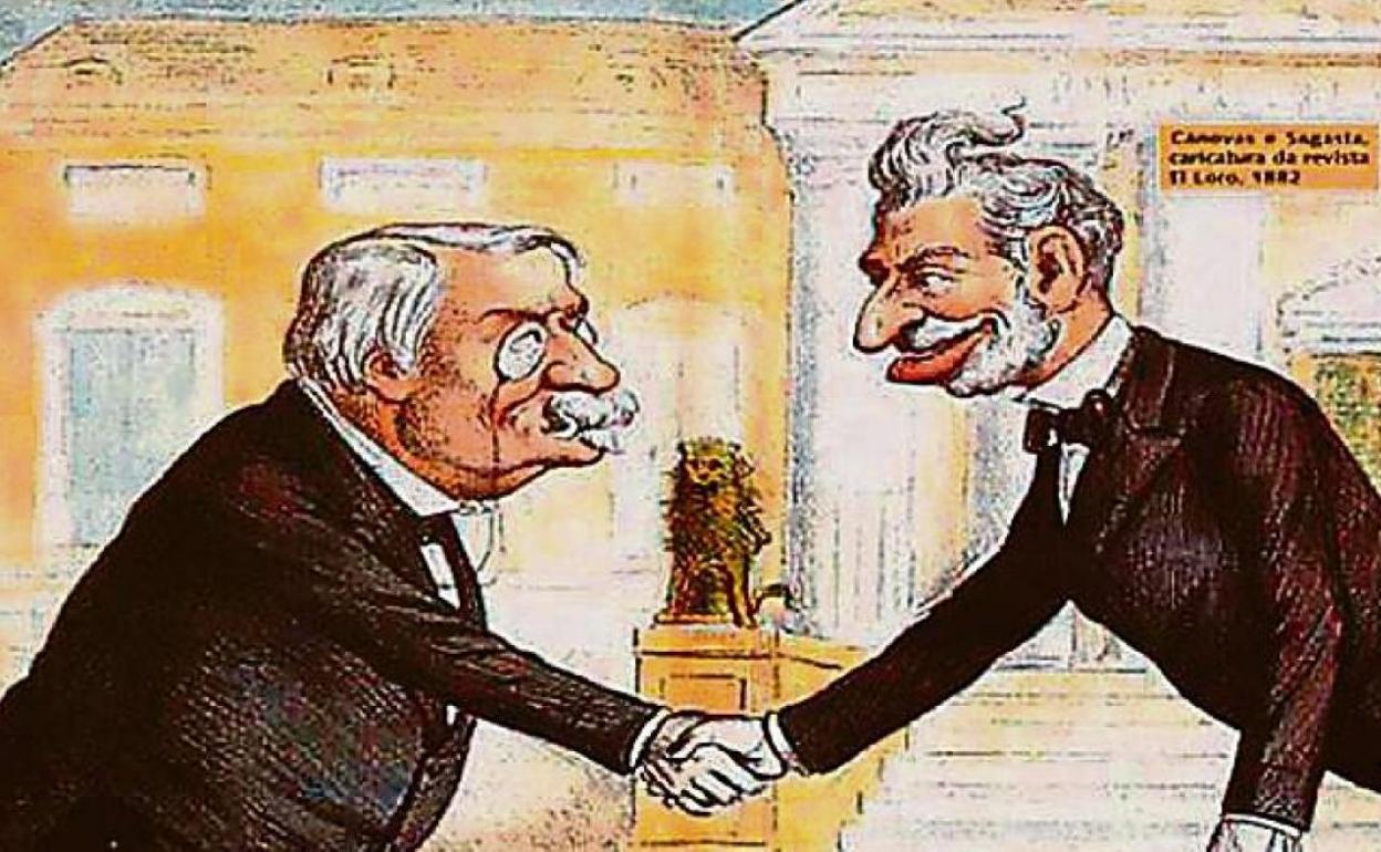 Pacto de El Pardo entre Cánovas y Sagasta, en 1882 ante el Congreso. 