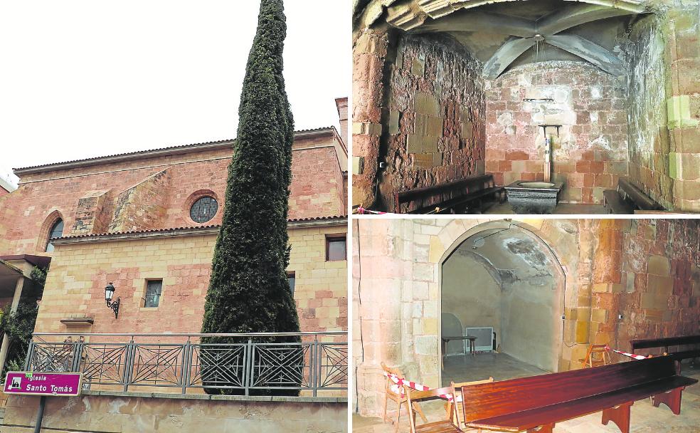 Después de consolidar la torre del templo, los trabajos ahora se centrarán en sanear la capilla rupestre del Bautismo, bajo la calle Campanario, y la capilla oeste, ambas afectadas por humedades. 