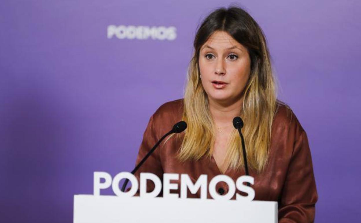 La coportavoz de Podemos, Alejandra Jacinto.