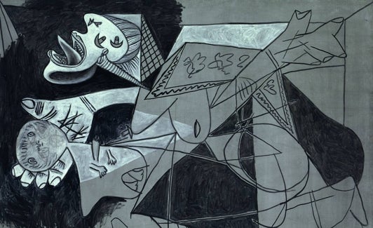 'Mère tenant son enfant mort (II). Post-scriptum à 'Guernica', 1937.