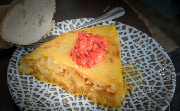 Pincho de tortilla del Tizona. 