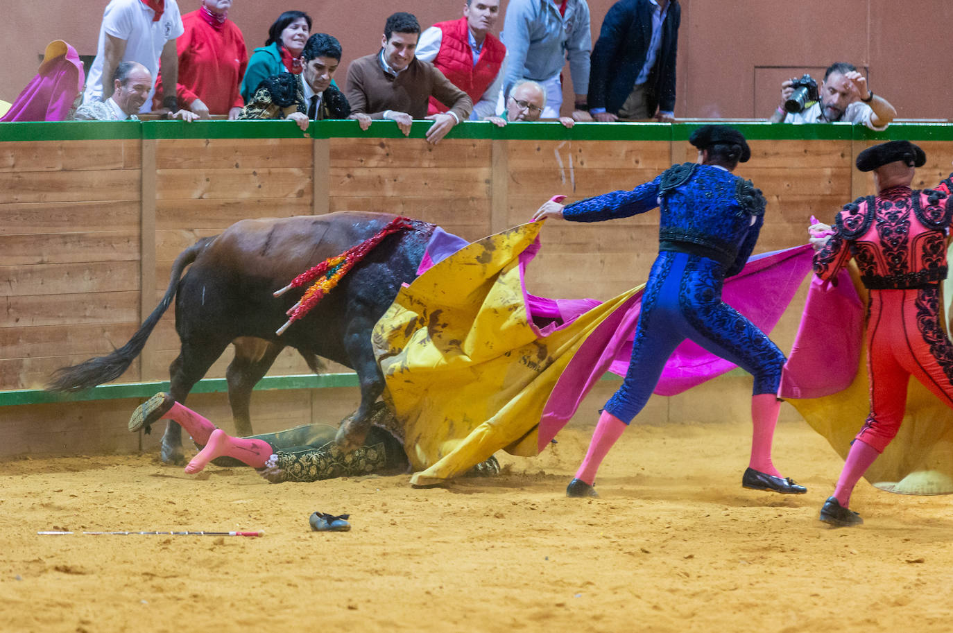 Fotos: Pulido sufre una cogida en Arnedo