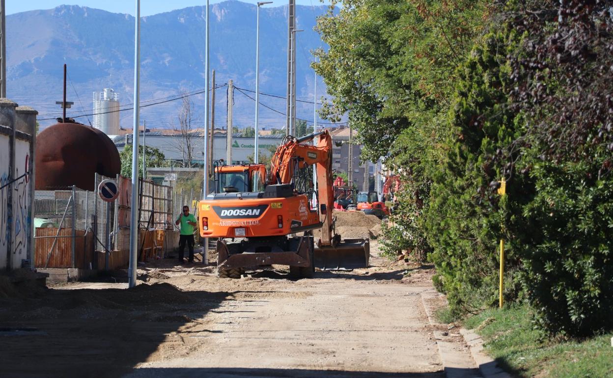 Estado de los trabajos en la calle Renocal. 