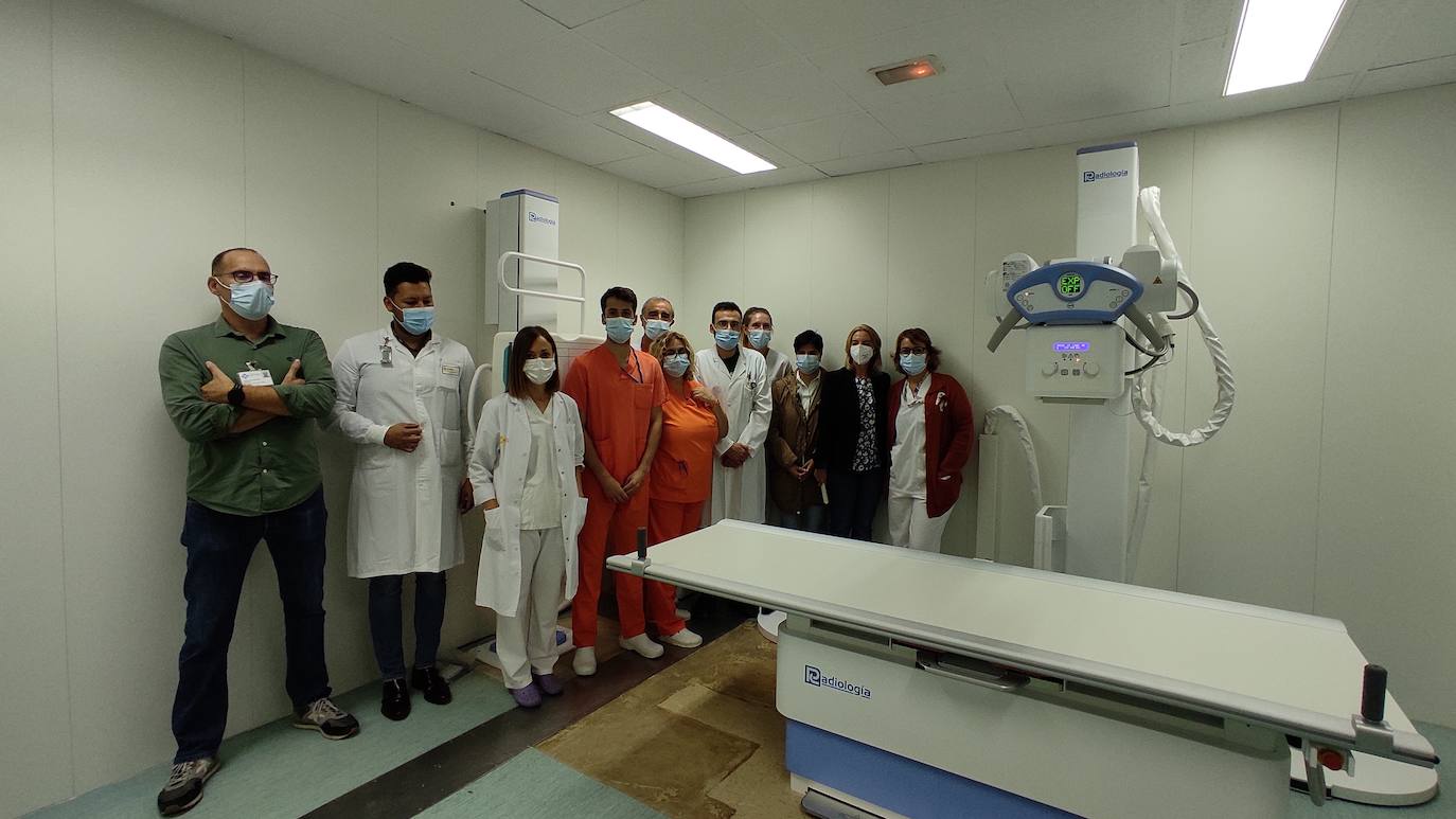 Imagen de la visita de este lunes a las instalaciones del Hospital de Calahorra. 