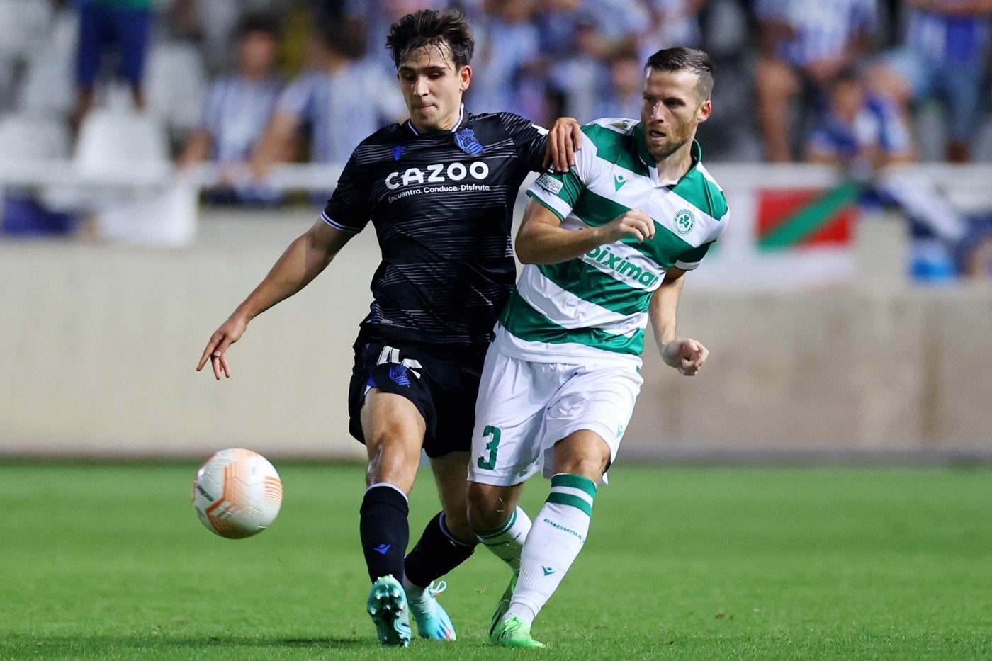 Pablo Marín, durante el partido de ayer en Chipre. 