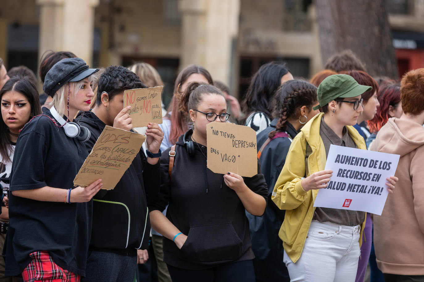 Fotos: Concentración de estudiantes contra la «epidemia de problemas de salud mental»