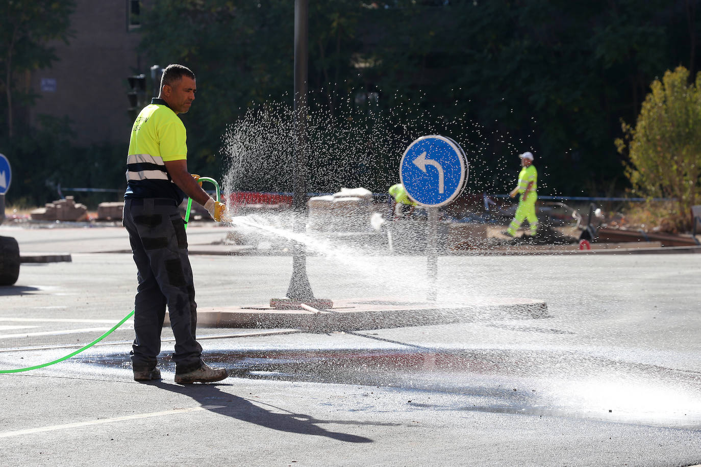 Las obras han seguido a buen ritmo este martes. 