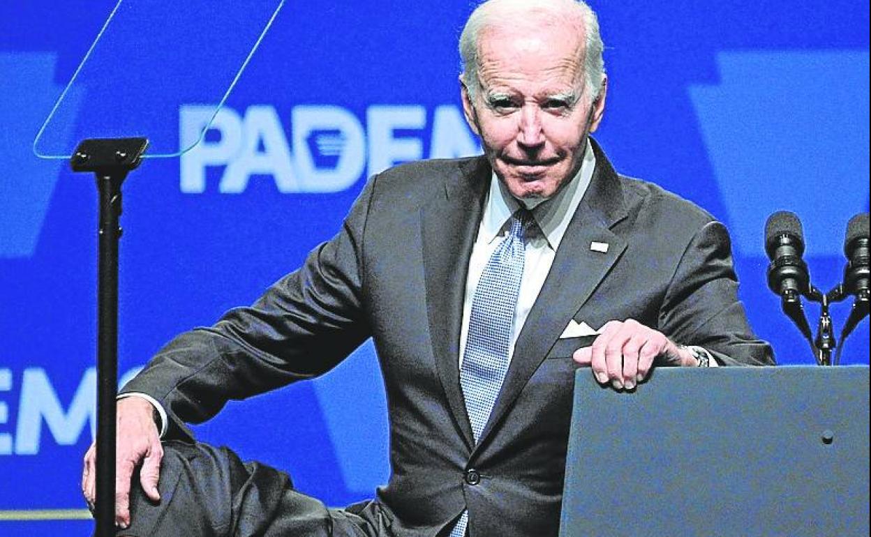 El presidente, Joe Biden, durante un acto del Partido Democrático en Pensilvania. 