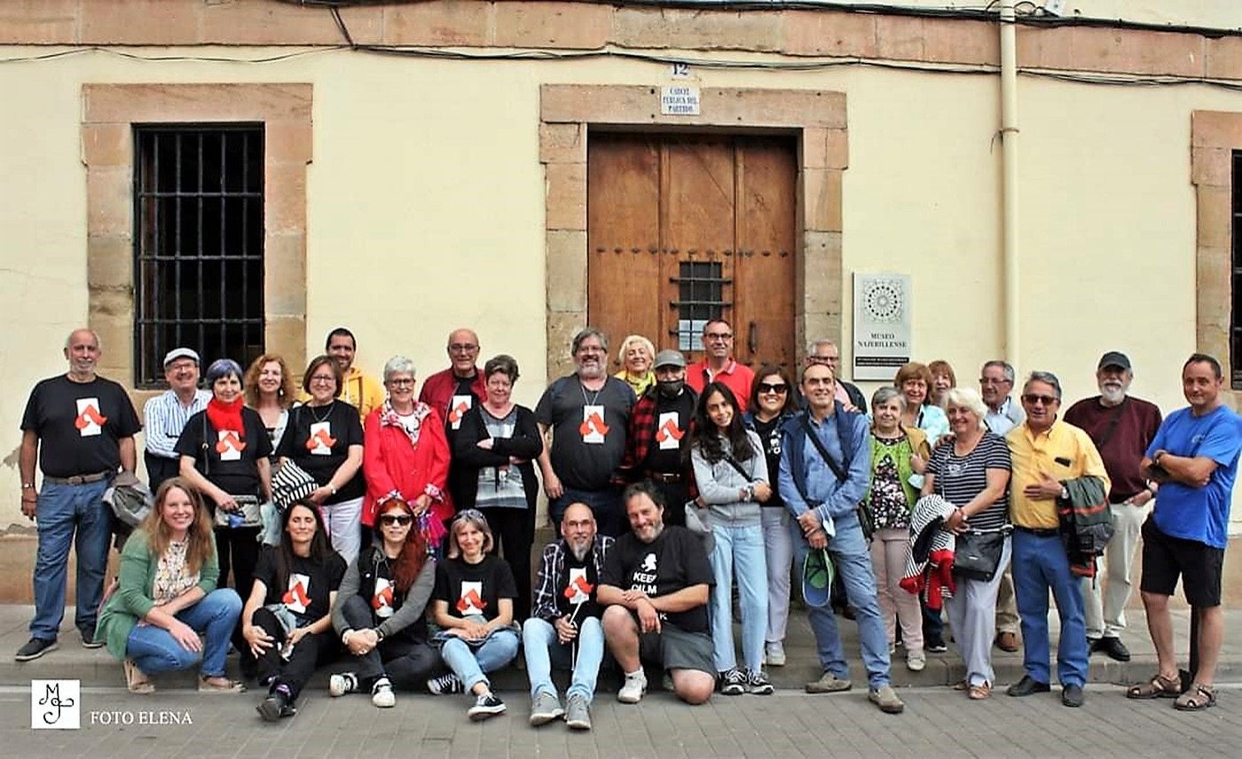 Amigos de La Rioja, durante al visita que realizaron al Museo Najerillense en junio pasado. 