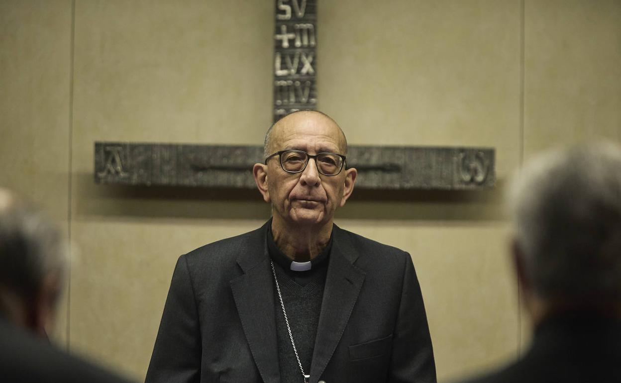 El cardenal Juan José Omella, en la inauguración de la asamblea plenaria. 