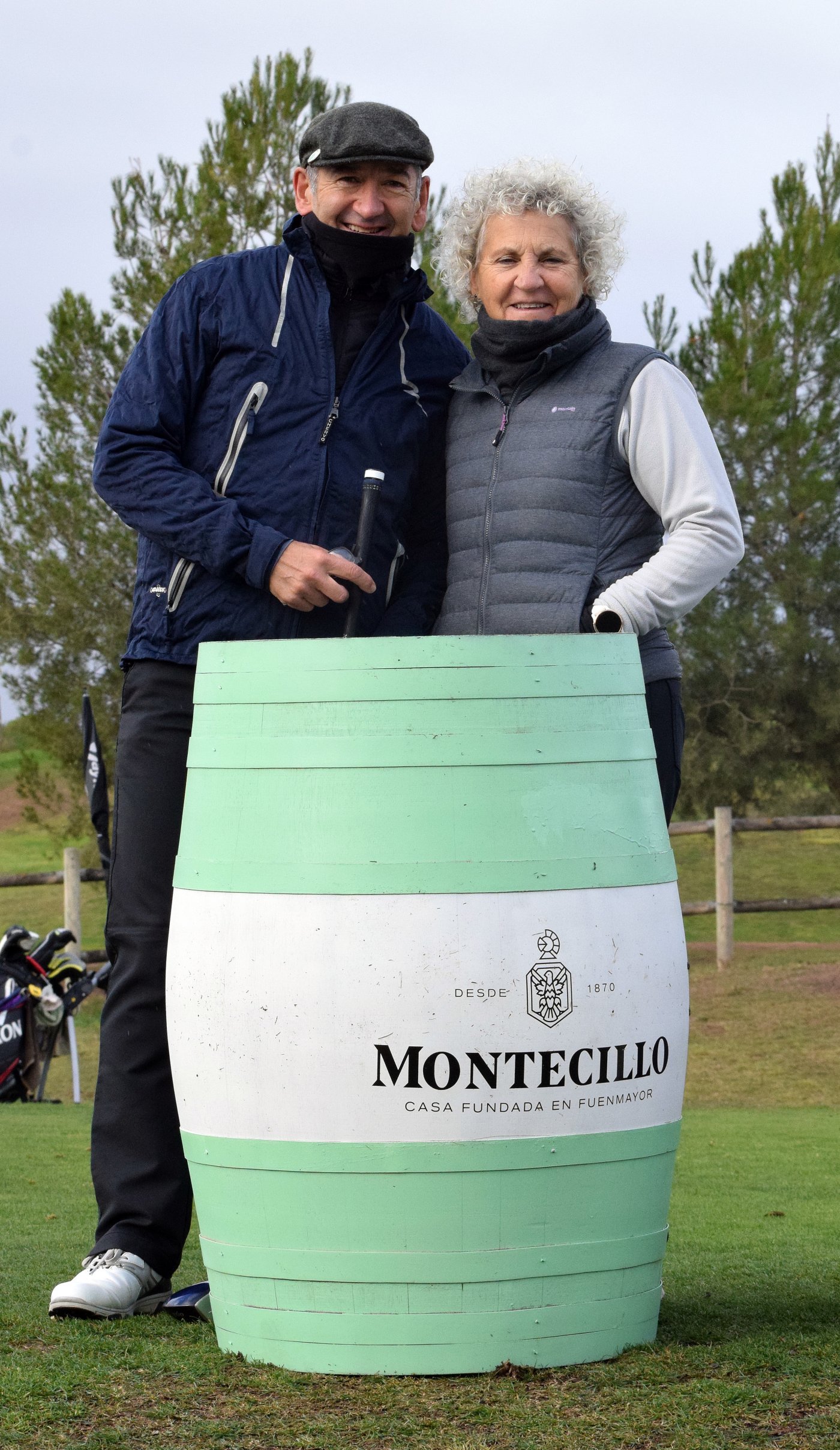 Jesús Moreno y María José Navarro, durante un receso del Torneo Bodegas Montecillo. 