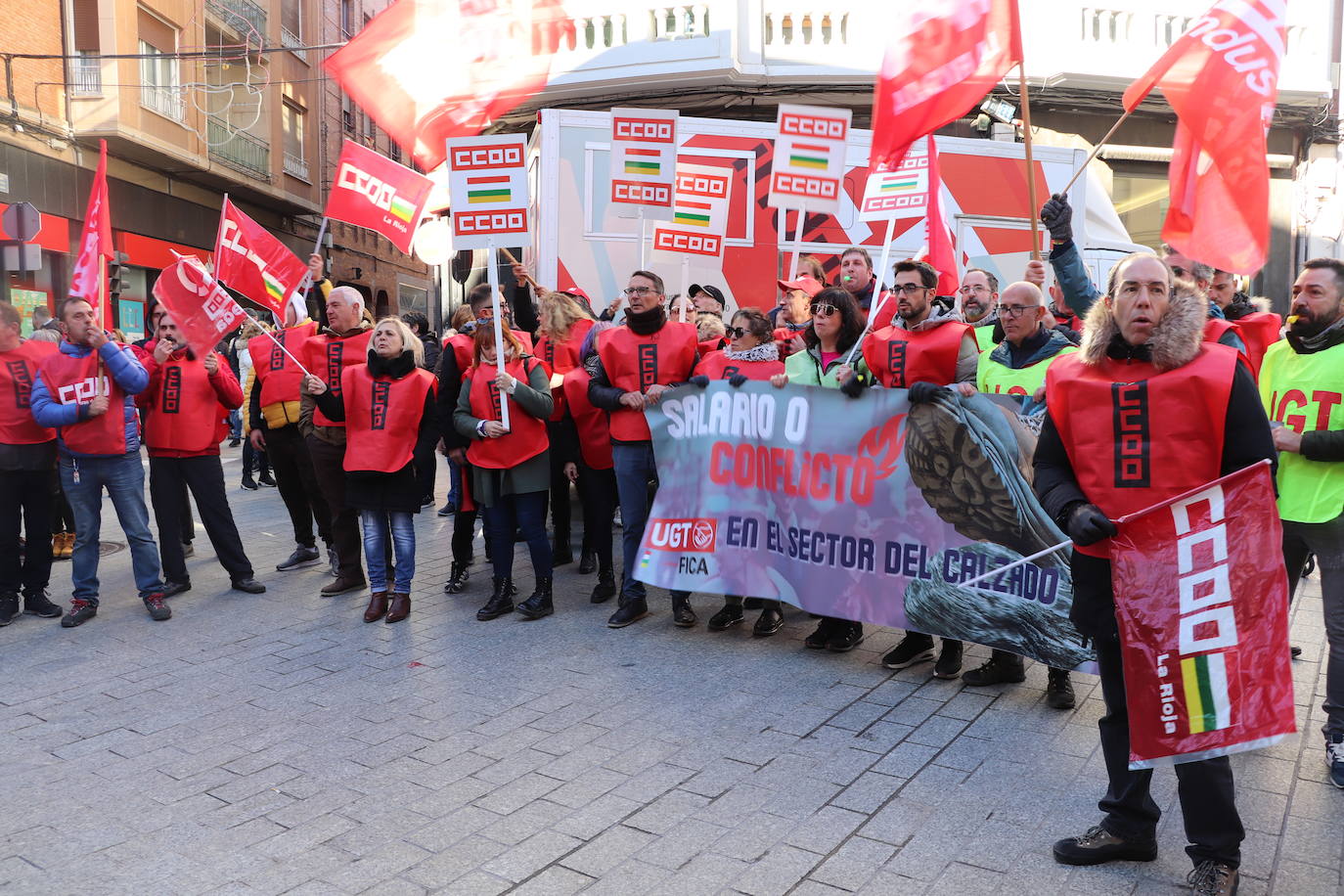 Fotos: La huelga del calzado de Arnedo, en imágenes