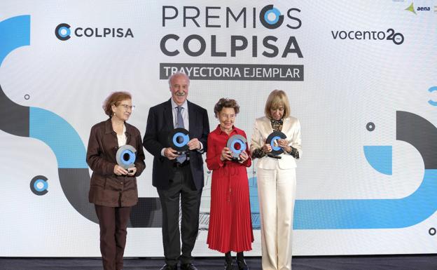 Margarita del Val, Vicente del Bosque, María Teresa Rodríguez y María Teresa Fernández de la Vega