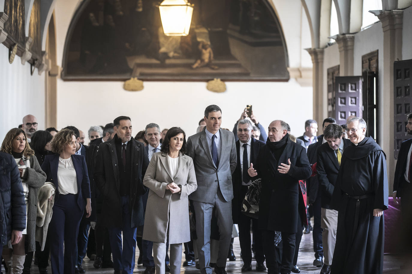 Fotos: Pedro Sánchez, en San Millán y Nájera