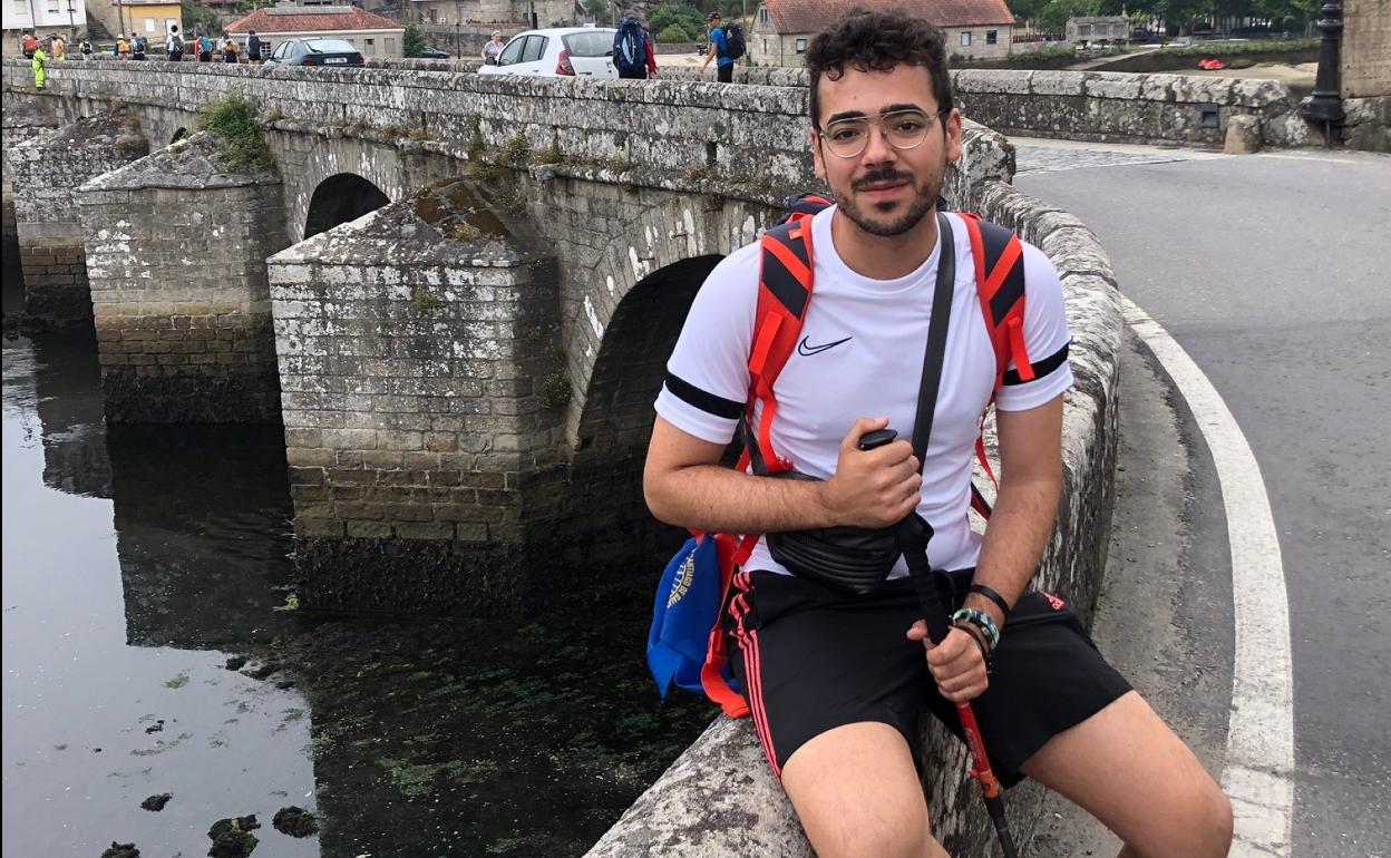 Manuel Toledo, este verano, en el Camino Portugués. 