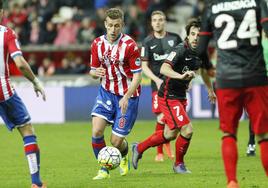 Álex Barrera, en su etapa en el Sporting de Gijón.