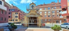 La ermita de Santa Eufemia de Villamediana de Iregua, actualmente en obras.