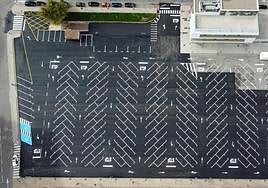 Vista aérea del aparcamiento de El Silo.