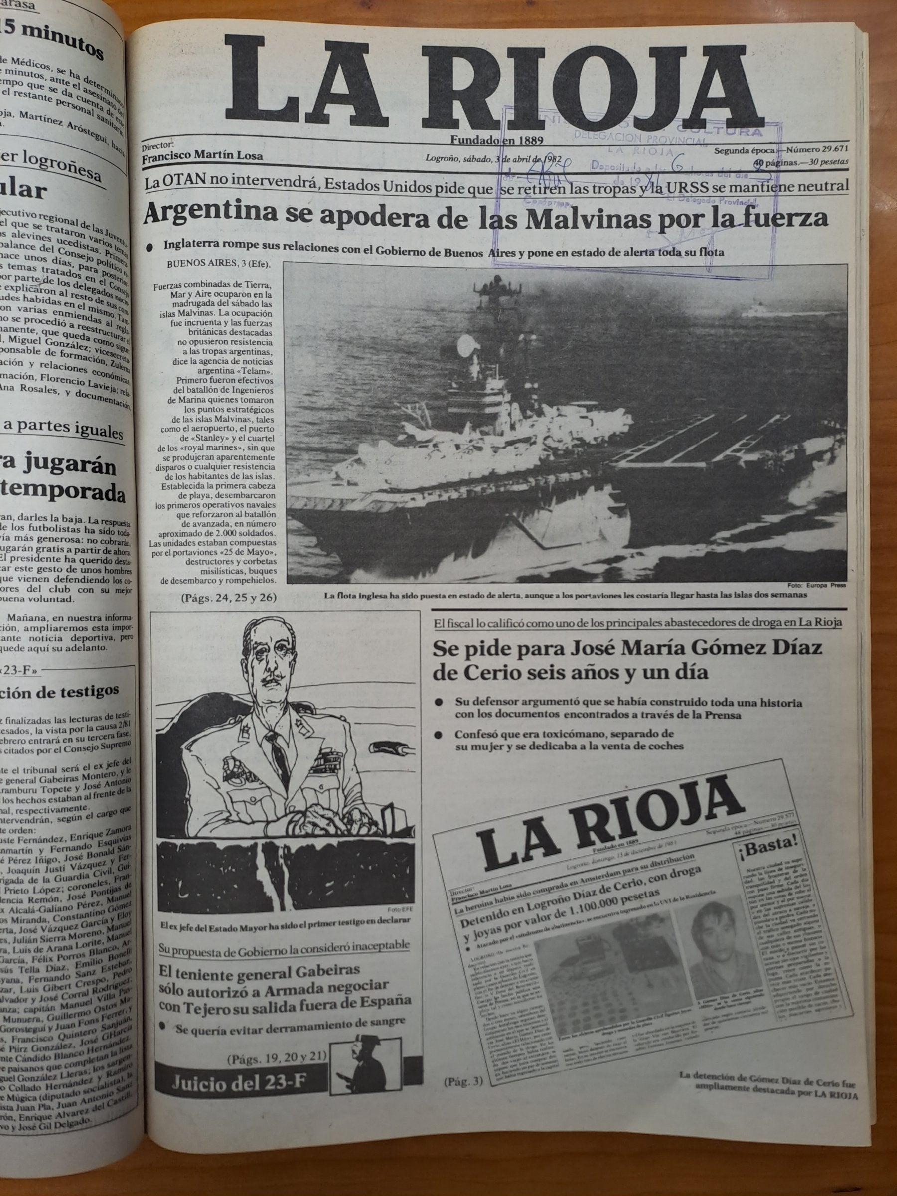 Estalla la guerra de las Malvinas